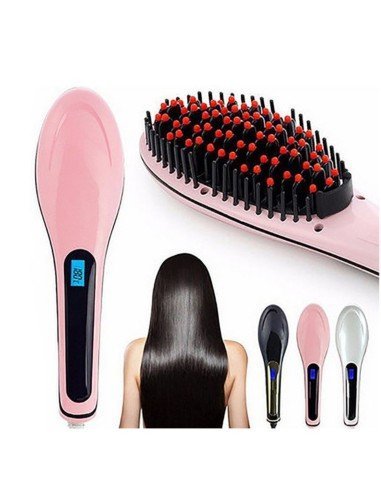 Cepillo Alisador Plancha Cabello Eléctrico Hairliss B-Fresh - Rosado