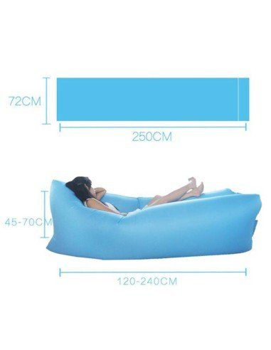 Sofá Inflable Lazy Bag + Bolso Relaxbag colchón Cloud Lounger playa, camping y exteriores