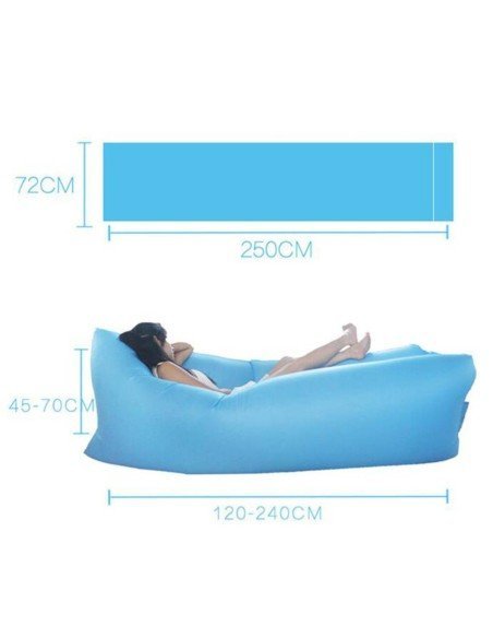 Sofá Inflable Lazy Bag + Bolso Relaxbag colchón Cloud Lounger playa, camping y exteriores