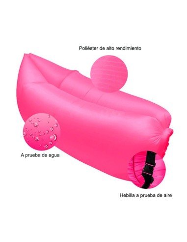 Sofá Inflable Lazy Bag + Bolso Relaxbag colchón Cloud Lounger playa, camping y exteriores
