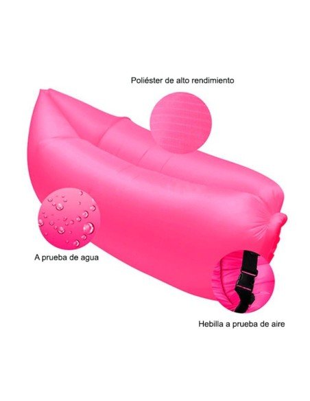 Sofá Inflable Lazy Bag + Bolso Relaxbag colchón Cloud Lounger playa, camping y exteriores