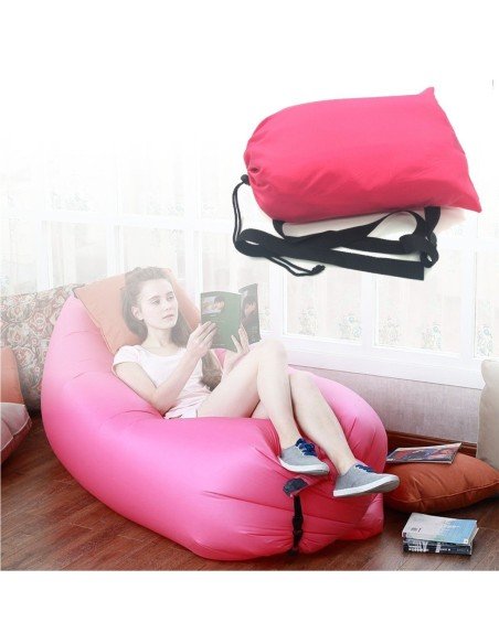 Sofá Inflable Lazy Bag + Bolso Relaxbag colchón Cloud Lounger playa, camping y exteriores