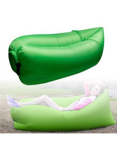 Sofá Inflable Lazy Bag + Bolso Relaxbag colchón Cloud Lounger playa, camping y exteriores