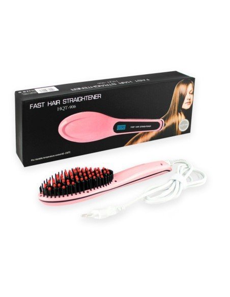 Cepillo Alisador Plancha Cabello Eléctrico