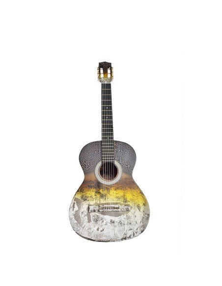 Guitarra Acustica Redonda La Clasica Finas Maderas Con Boquete