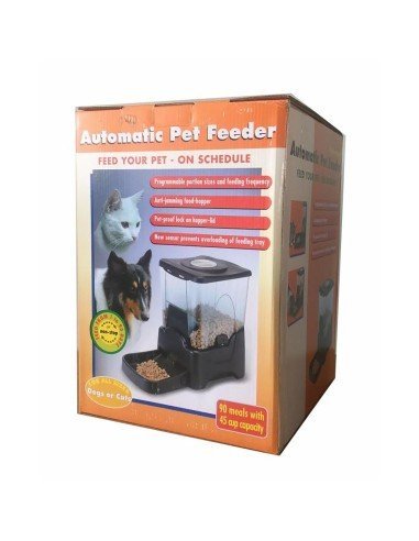 Dispensador Automático y programable de alimentos para mascotas