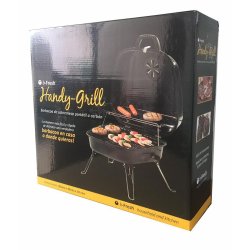 Asador al carbón Parrilla Portátil camping BBQ y sobre mesa de acero