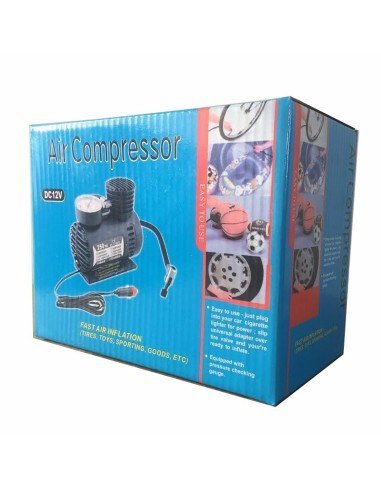 Mini compresor de Aire para auto 12V 300PSI neumáticos con boquillas gratis