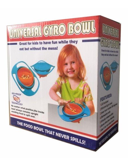 Plato Gyro Bowl 360 Anti-derrame Comida Bebé Niños tazón giratorio