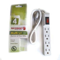 Supresor de Picos de 4 salidas, multiplique sus opciones de conexión