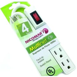 Supresor de Picos de 4 salidas, multiplique sus opciones de conexión