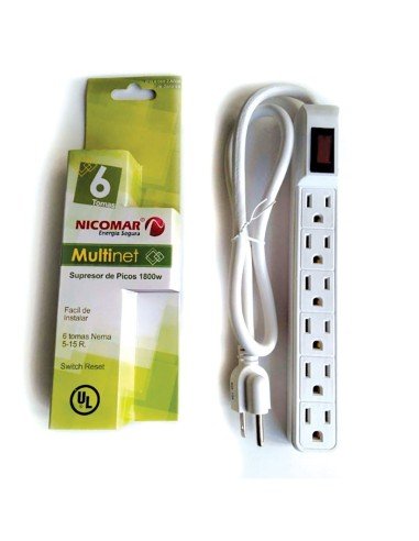 Supresor de Picos de 6 salidas, multiplique sus opciones de conexión