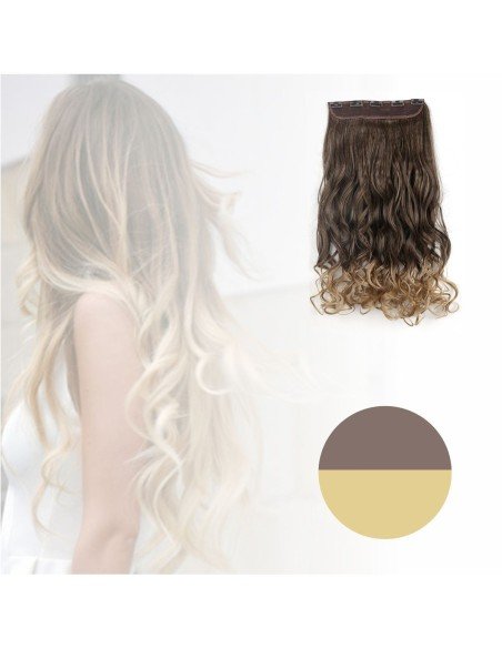 Cortina de cabello Ondulada Californianas Rubio Azul