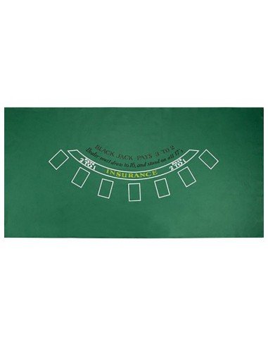 Paño de Pocker de 7 puestos, verde o azul, estampado 36 x 72 pulgadas