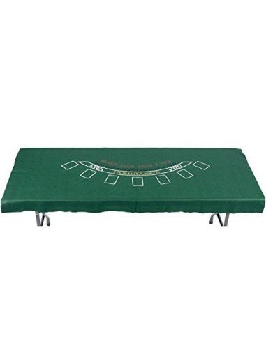 Paño de Pocker de 7 puestos, verde o azul, estampado 36 x 72 pulgadas