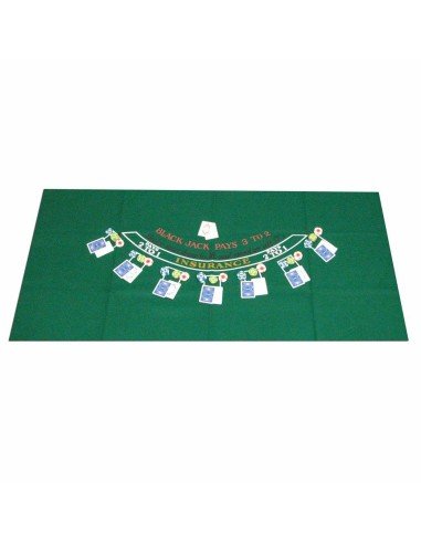 Paño de Pocker de 7 puestos, verde o azul, estampado 36 x 72 pulgadas