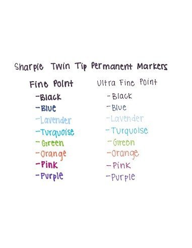 Sharpie Twin Tip Doble Punta Marcador Permanente (8 unidades)