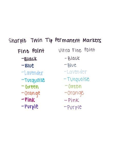 Sharpie Twin Tip Doble Punta Marcador Permanente (8 unidades) Sharpie Twin Tip Doble Punta Marcador Permanente (8 unidades)