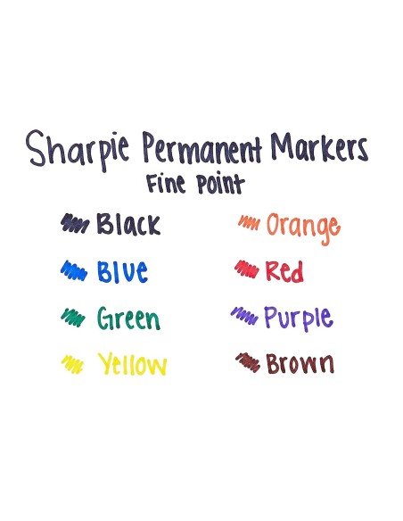 Sharpie Punta Fina Marcador Permanente  (8 unidades) Sharpie Punta Fina Marcador Permanente  (8 unidades)