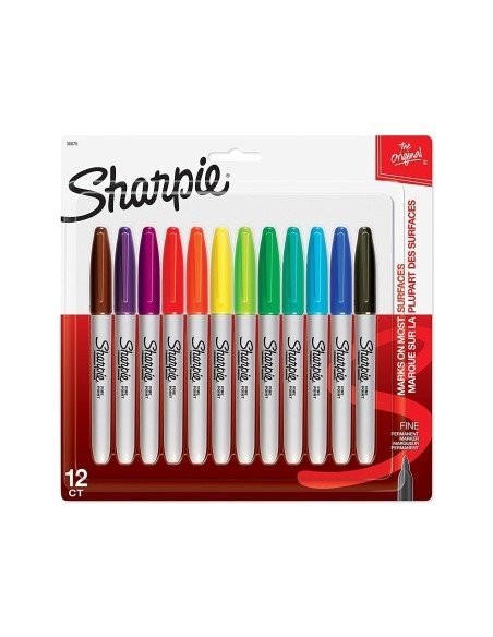 Sharpie Punta Fina Marcador Permanente  (12 unidades)