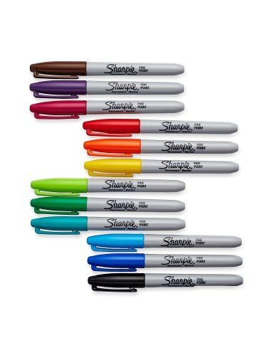 Sharpie Punta Fina Marcador Permanente  (12 unidades)