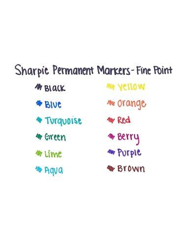 Sharpie Punta Fina Marcador Permanente  (12 unidades)