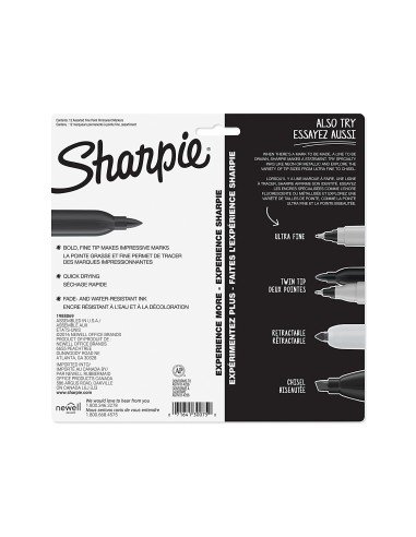 Sharpie Punta Fina Marcador Permanente  (12 unidades)