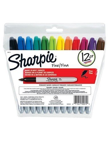 Sharpie Punta Fina Marcador Permanente  (12 unidades)