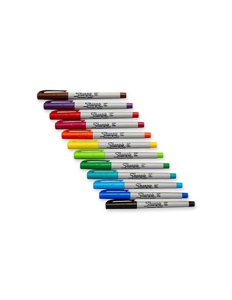 Marcador Permanente Punta UltraFina Sharpie (12 unidades )