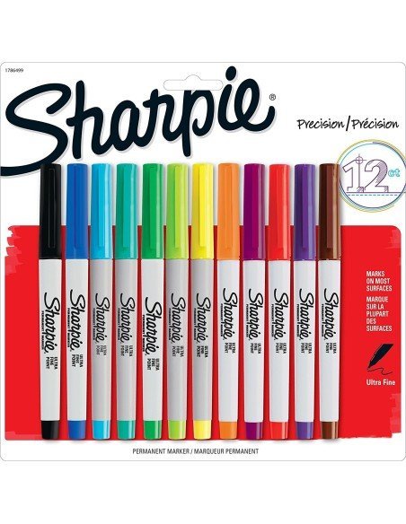Marcador Permanente Punta UltraFina Sharpie (12 unidades )