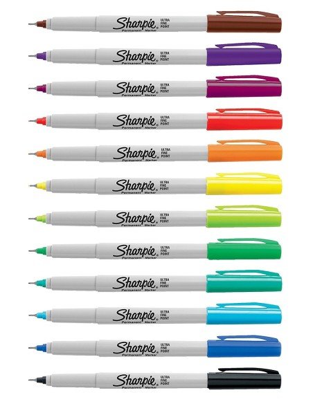 Marcador Permanente Punta UltraFina Sharpie (12 unidades )