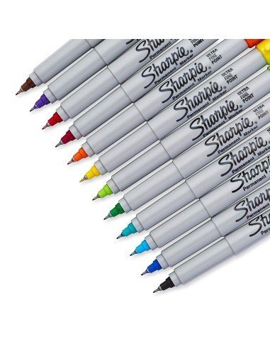 Marcador Permanente Punta UltraFina Sharpie (12 unidades )