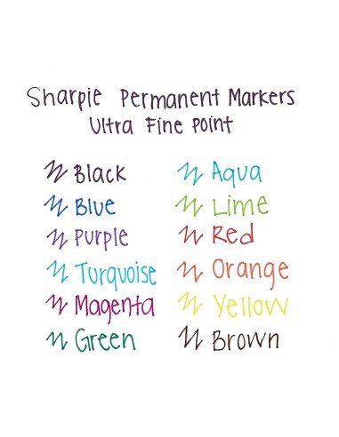 Marcador Permanente Punta UltraFina Sharpie (12 unidades )
