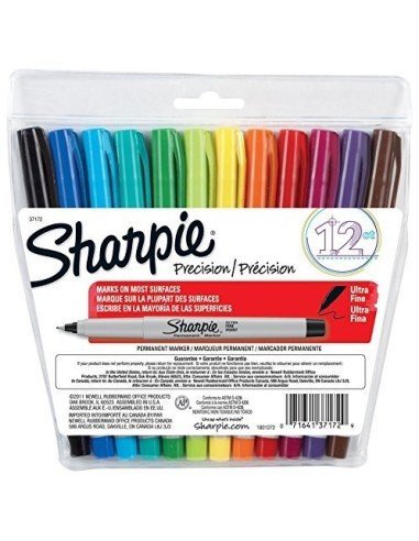 Marcador Permanente Punta UltraFina Sharpie (12 unidades )