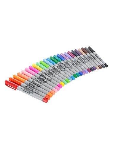  Sharpie Marcador permanente de punta fina, varios colores, 24  unidades, Colores Variados 24-paquete de : Productos de Oficina