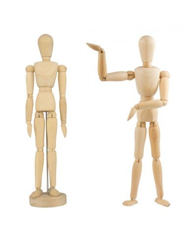 Maniquí Articulado de Madera, Modelo para dibujantes y artistas