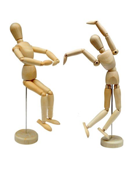 Maniquí Articulado de Madera, Modelo para dibujantes y artistas Maniquí Articulado de Madera, Modelo para dibujantes y artistas