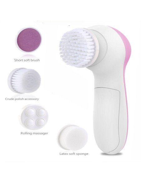 Masajeador Y Limpiador Facial Eléctrico Rosado