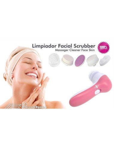 Masajeador Y Limpiador Facial Eléctrico Rosado