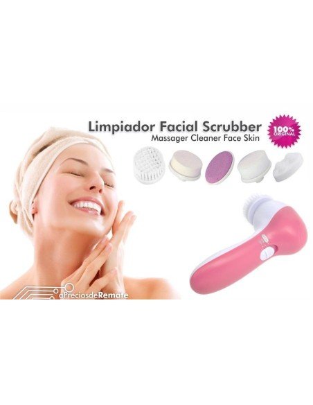 Masajeador Y Limpiador Facial Eléctrico Rosado