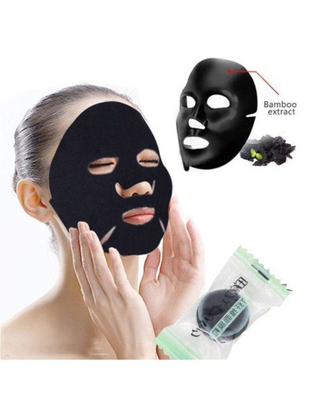 Toallita Mascarilla Facial Bamboo Charcoal anti acné y grasa
