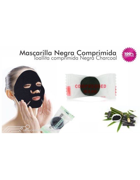 Toallita Mascarilla Facial Bamboo Charcoal anti acné y grasa