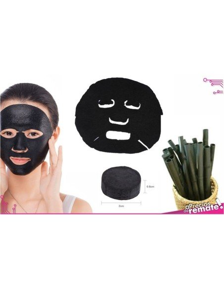 Toallita Mascarilla Facial Bamboo Charcoal anti acné y grasa