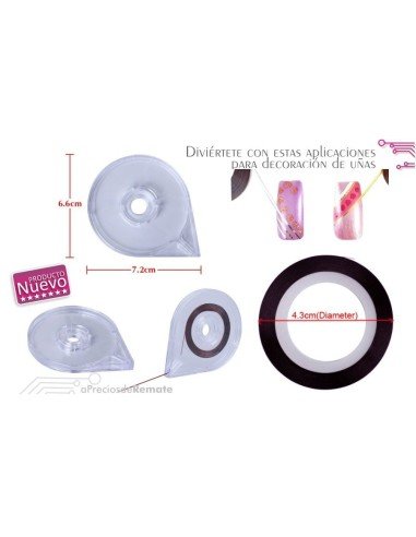 Dispensador de Cintas Adhesivas Nail Art decoración de uñas