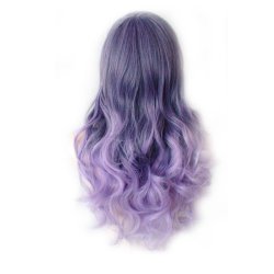 Peluca Bicolor Degradee 70cm Harajuku Morado Lila