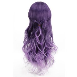 Peluca Bicolor Degradee 70cm Harajuku Morado Lila