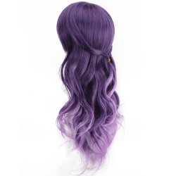 Peluca Bicolor Degradee 70cm Harajuku Morado Lila