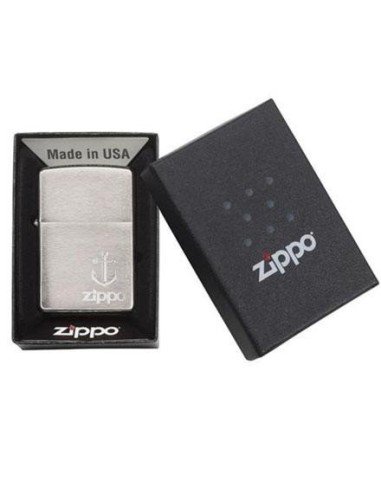 Encendedor Zippo Stamp Anchor Chrome Ancla 29531- Plateado
