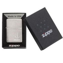 Encendedor Zippo Stamp Anchor Chrome Ancla 29531- Plateado