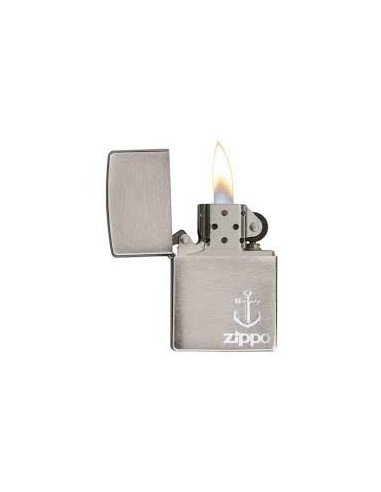 Encendedor Zippo Stamp Anchor Chrome Ancla 29531- Plateado